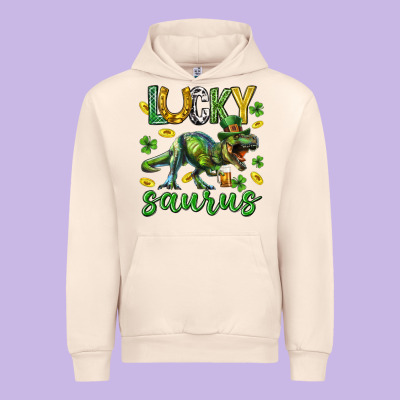 Lucky Saurus St.patricks Day Urban Hoodie Designed By Neo Western