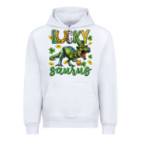 White Lucky saurus st.patricks day Urban Hoodie - Neo Western