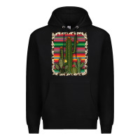 Black serape cowhide cacti Premium Hoodie - RanaPortraitStore