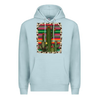 Blue Mist serape cowhide cacti Premium Hoodie - RanaPortraitStore