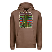 Chestnut serape cowhide cacti Premium Hoodie - RanaPortraitStore