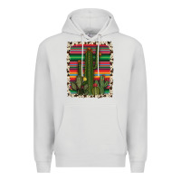Dove Grey serape cowhide cacti Premium Hoodie - RanaPortraitStore