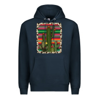 Navy serape cowhide cacti Premium Hoodie - RanaPortraitStore