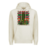 Oatmeal Heather serape cowhide cacti Premium Hoodie - RanaPortraitStore