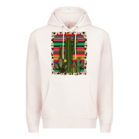 Pale Pink serape cowhide cacti Premium Hoodie - RanaPortraitStore