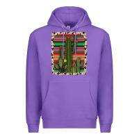 Purple serape cowhide cacti Premium Hoodie - RanaPortraitStore