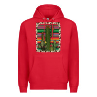 Red serape cowhide cacti Premium Hoodie - RanaPortraitStore