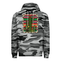 Slate Camo serape cowhide cacti Premium Hoodie - RanaPortraitStore