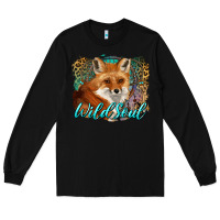 Black wild soul fox with dream catcher Long Sleeve Tee - BarkalooDesign