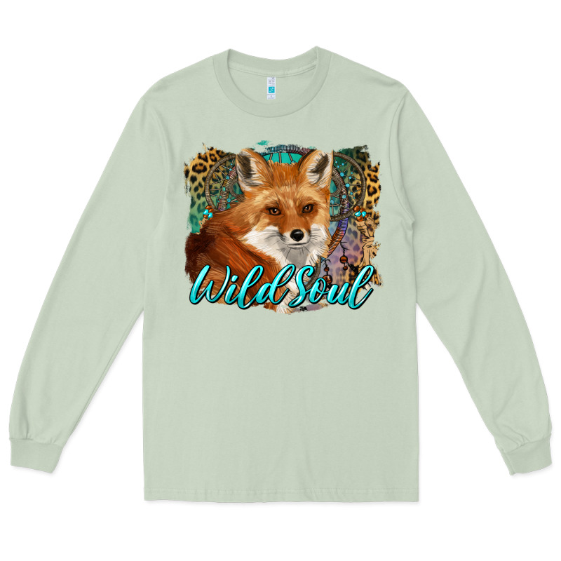 Wild Soul Fox With Dream Catcher Long Sleeve Tee by BarkalooDesign | Teevron