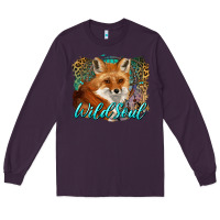 Plum wild soul fox with dream catcher Long Sleeve Tee - BarkalooDesign