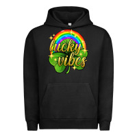 Pigment Black Lucky vibes st. patricks day Urban Hoodie - Neo Western