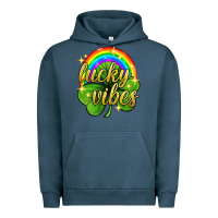 Pigment Midnight Navy Lucky vibes st. patricks day Urban Hoodie - Neo Western