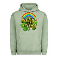 Pigment Oil Green Lucky vibes st. patricks day Urban Hoodie - Neo Western