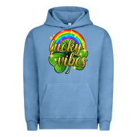 Pigment Pebble Blue Lucky vibes st. patricks day Urban Hoodie - Neo Western