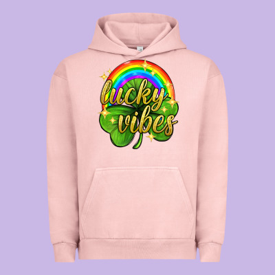 Lucky Vibes St. Patricks Day Urban Hoodie Designed By Neo Western