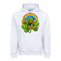 White Lucky vibes st. patricks day Urban Hoodie - Neo Western