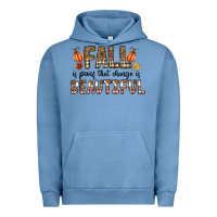 Pigment Pebble Blue Fall Urban Hoodie - CowhideDigitalArt