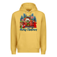 Antique Gold merry christmas gnomes truck Premium Hoodie - FaDigitalArtStudio