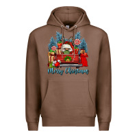 Chestnut merry christmas gnomes truck Premium Hoodie - FaDigitalArtStudio
