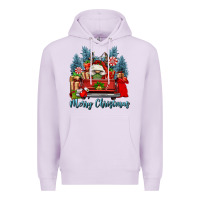 Lilac merry christmas gnomes truck Premium Hoodie - FaDigitalArtStudio