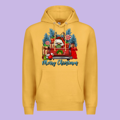 Merry Christmas Gnomes Truck Premium Hoodie Designed By Fadigitalartstudio
