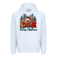 White merry christmas gnomes truck Premium Hoodie - FaDigitalArtStudio