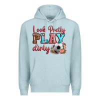 Blue Mist look pretty play dirty soccer Premium Hoodie - HRA Design Shop