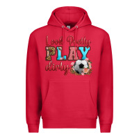 Cardinal look pretty play dirty soccer Premium Hoodie - HRA Design Shop