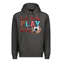 Charcoal Heather look pretty play dirty soccer Premium Hoodie - HRA Design Shop