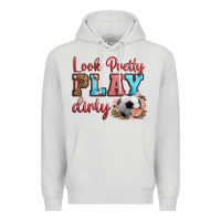 Dove Grey look pretty play dirty soccer Premium Hoodie - HRA Design Shop