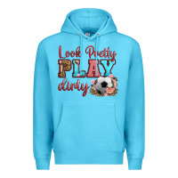 Ocean Blue look pretty play dirty soccer Premium Hoodie - HRA Design Shop
