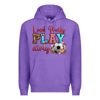 Purple look pretty play dirty soccer Premium Hoodie - HRA Design Shop