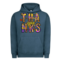 Pigment Midnight Navy give thanks Urban Hoodie - CowhideDigitalArt