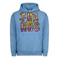 Pigment Pebble Blue give thanks Urban Hoodie - CowhideDigitalArt