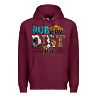 Burgundy rub some dirt on it soccer Premium Hoodie - HRA Design Shop