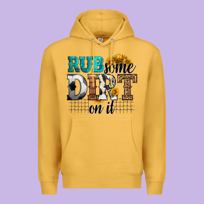 Rub Some Dirt On It Soccer Premium Hoodie Designed By Hra Design Shop