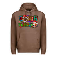 Chestnut merry christmas gnomies Premium Hoodie - FaDigitalArtStudio