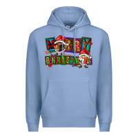 Colony Blue merry christmas gnomies Premium Hoodie - FaDigitalArtStudio