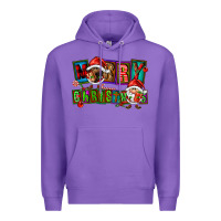 Purple merry christmas gnomies Premium Hoodie - FaDigitalArtStudio