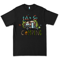 Black let's go camping Premium Tee - CowhideDigitalArt