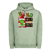 Pigment Oil Green ho ho holy shit Urban Hoodie - FaDigitalArtStudio