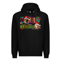 Black merry christmas gnomies Premium Hoodie - FaDigitalArtStudio