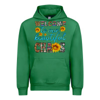 Emerald welcome to our beautiful chaos Urban Hoodie - HRA Design Shop