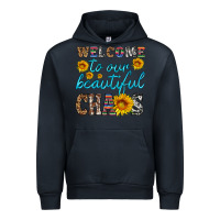 Navy welcome to our beautiful chaos Urban Hoodie - HRA Design Shop