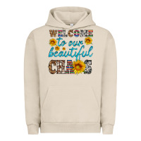 Pigment French Oak welcome to our beautiful chaos Urban Hoodie - HRA Design Shop