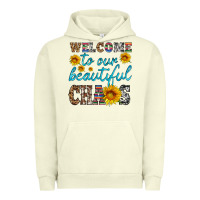 Pigment Pistachio welcome to our beautiful chaos Urban Hoodie - HRA Design Shop