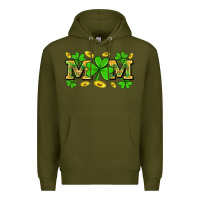 Army Green St. patricks day mom Premium Hoodie - Neo Western