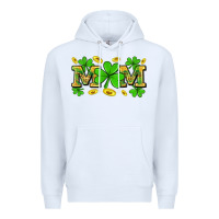 White St. patricks day mom Premium Hoodie - Neo Western