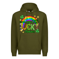 Army Green St. Patrick's Day Mommy's little lucky charm Premium Hoodie - Neo Western